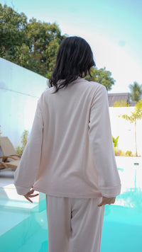 Peach Checks Cotton Candy PJ Set