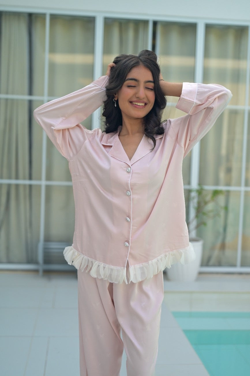 Blush Feather Candy PJ Set