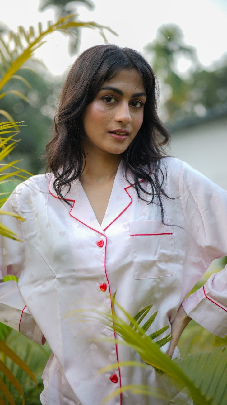 Everyday Romance Silk Heart PJ Set