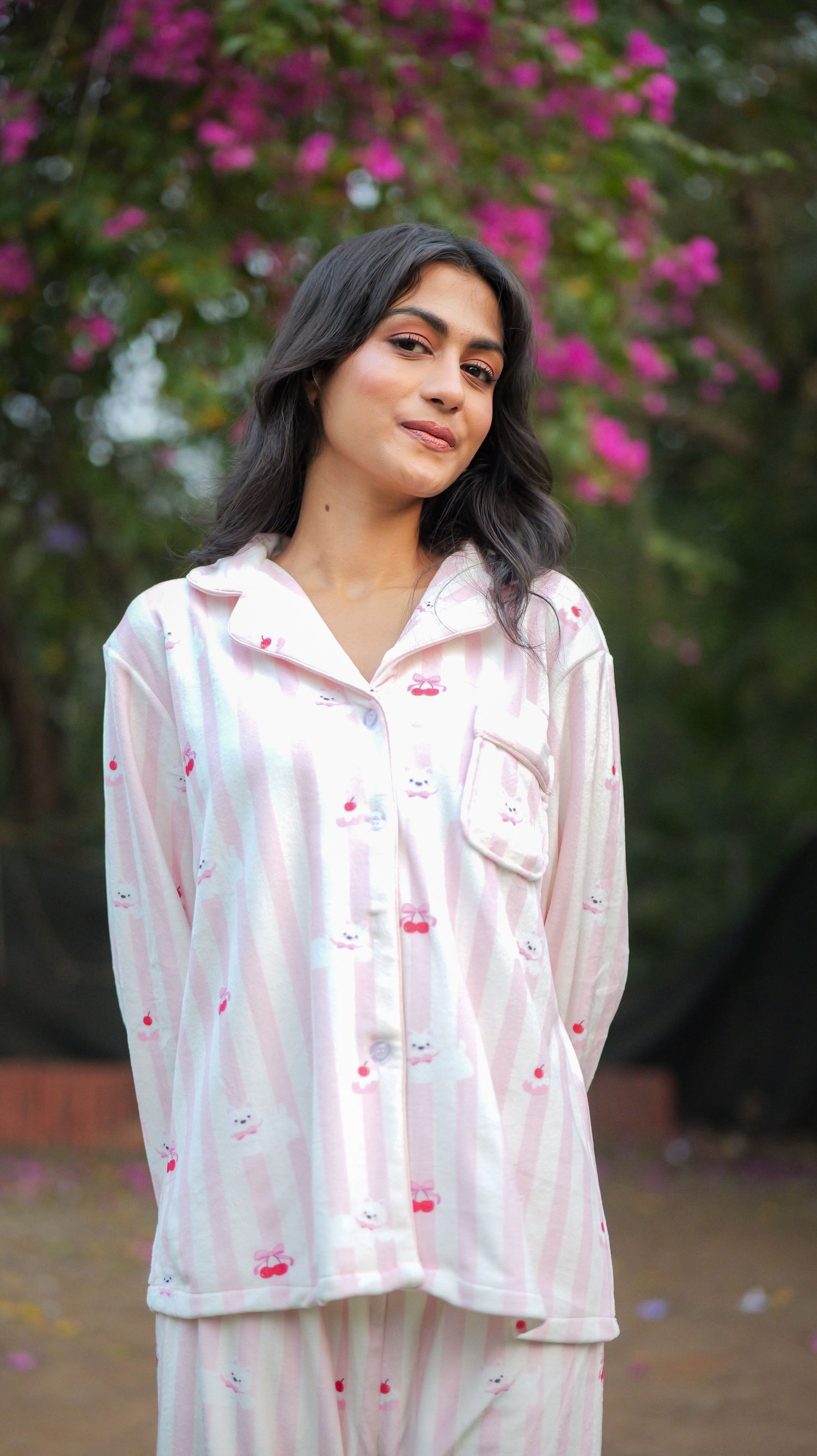 Stripes Teddy & Cherry Cuddles PJ Set