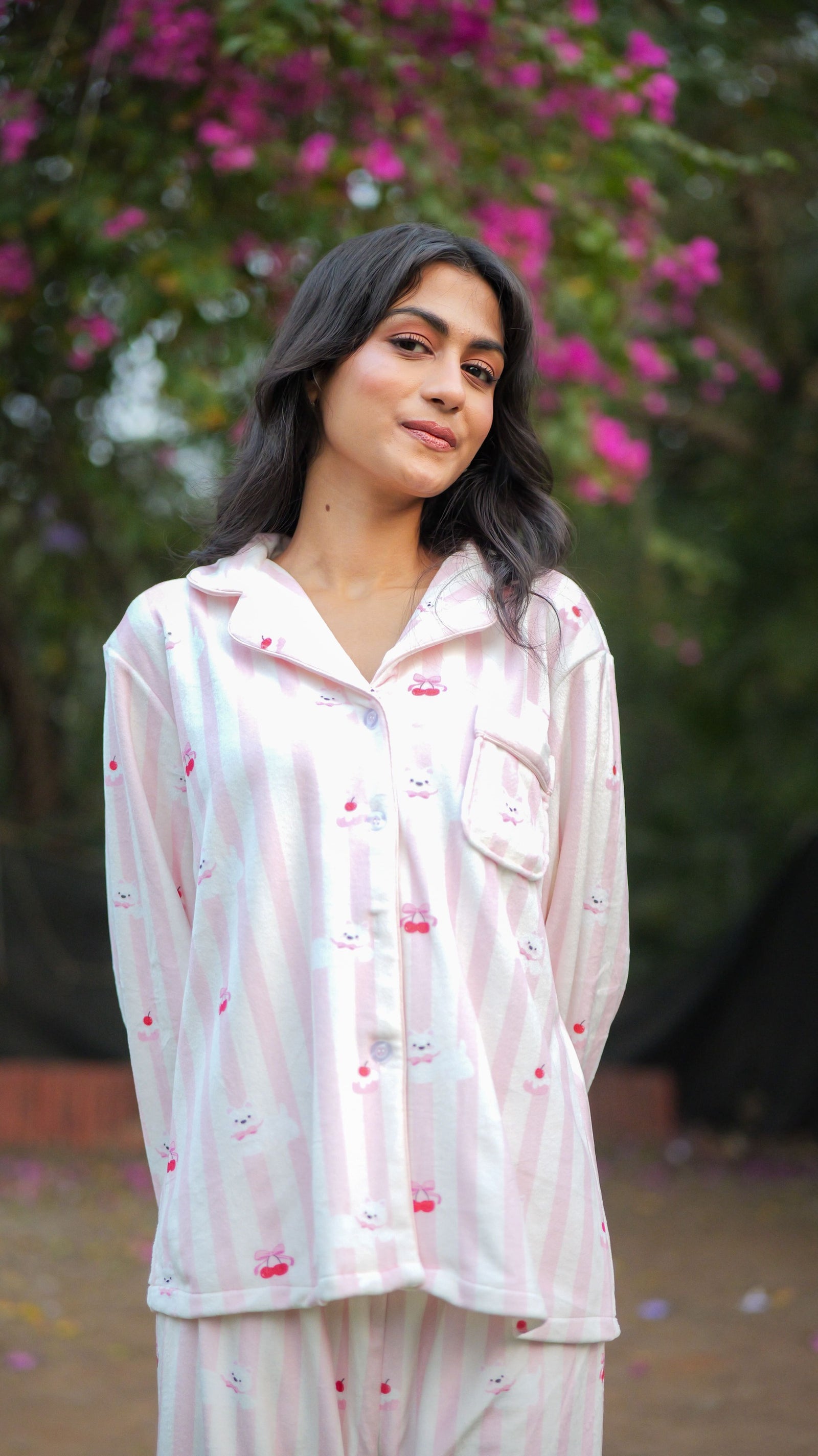 Stripes Teddy & Cherry Cuddles PJ Set