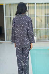 Grey Blossom Lace PJ Set