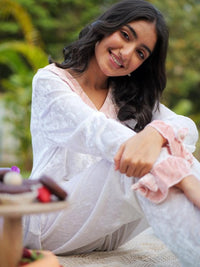 Sugar Blush Ruffle Velvet PJ Set