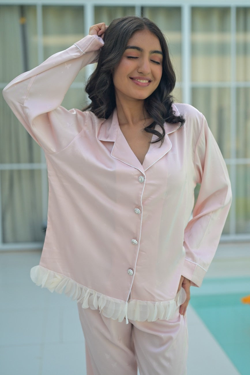Blush Feather Candy PJ Set