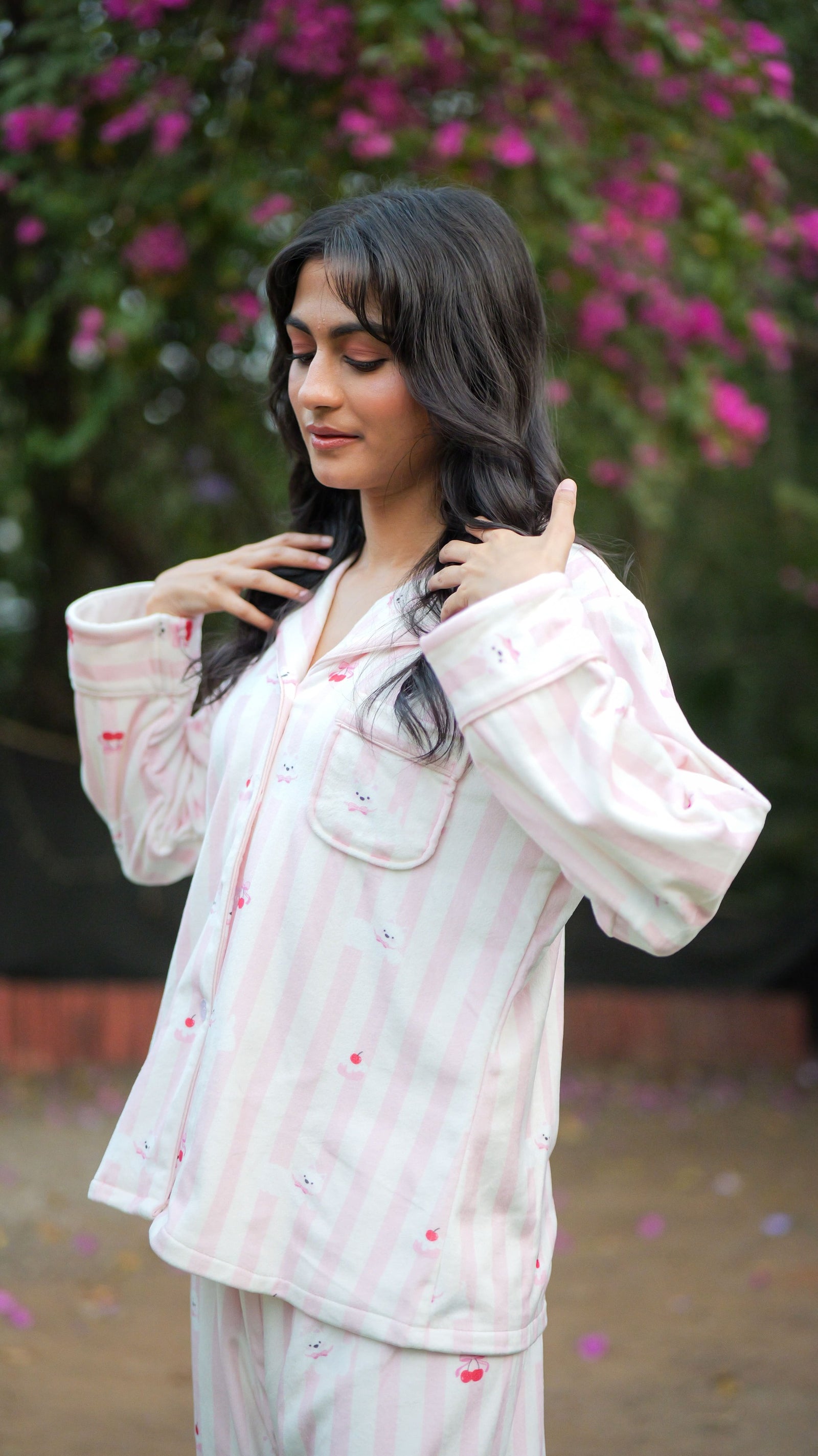 Stripes Teddy & Cherry Cuddles PJ Set