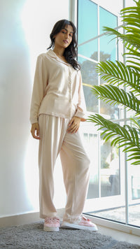 Peach Checks Cotton Candy PJ Set