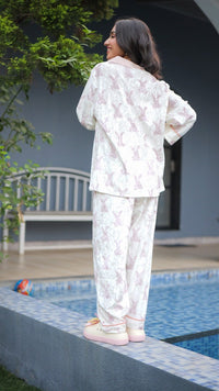 Bunny & Pearls Velvet PJ Set