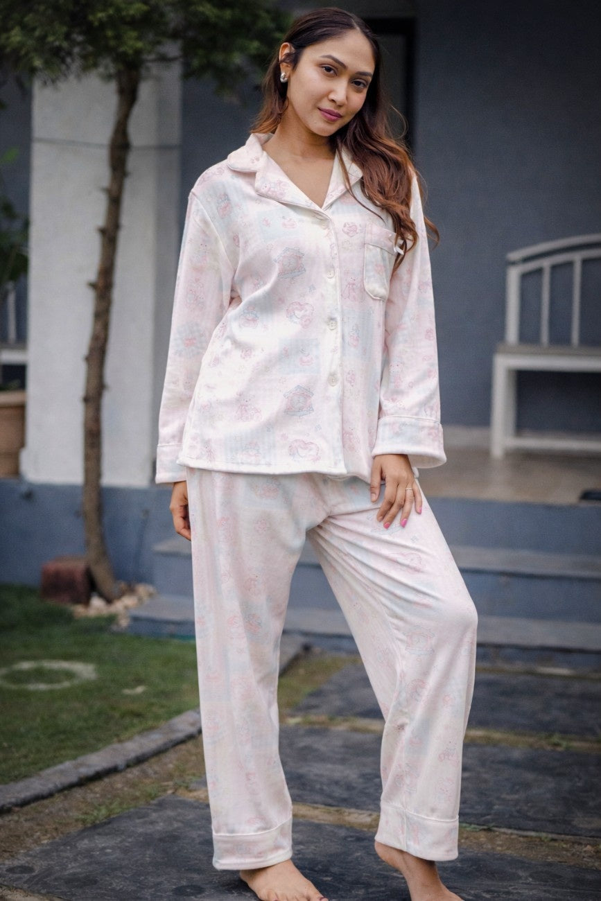 Warm Snuggle Teddy PJ Set