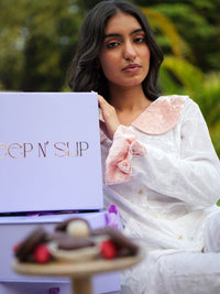 Sugar Blush Ruffle Velvet PJ Set