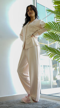 Peach Checks Cotton Candy PJ Set