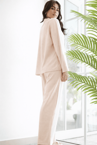 Peach Checks Cotton Candy PJ Set