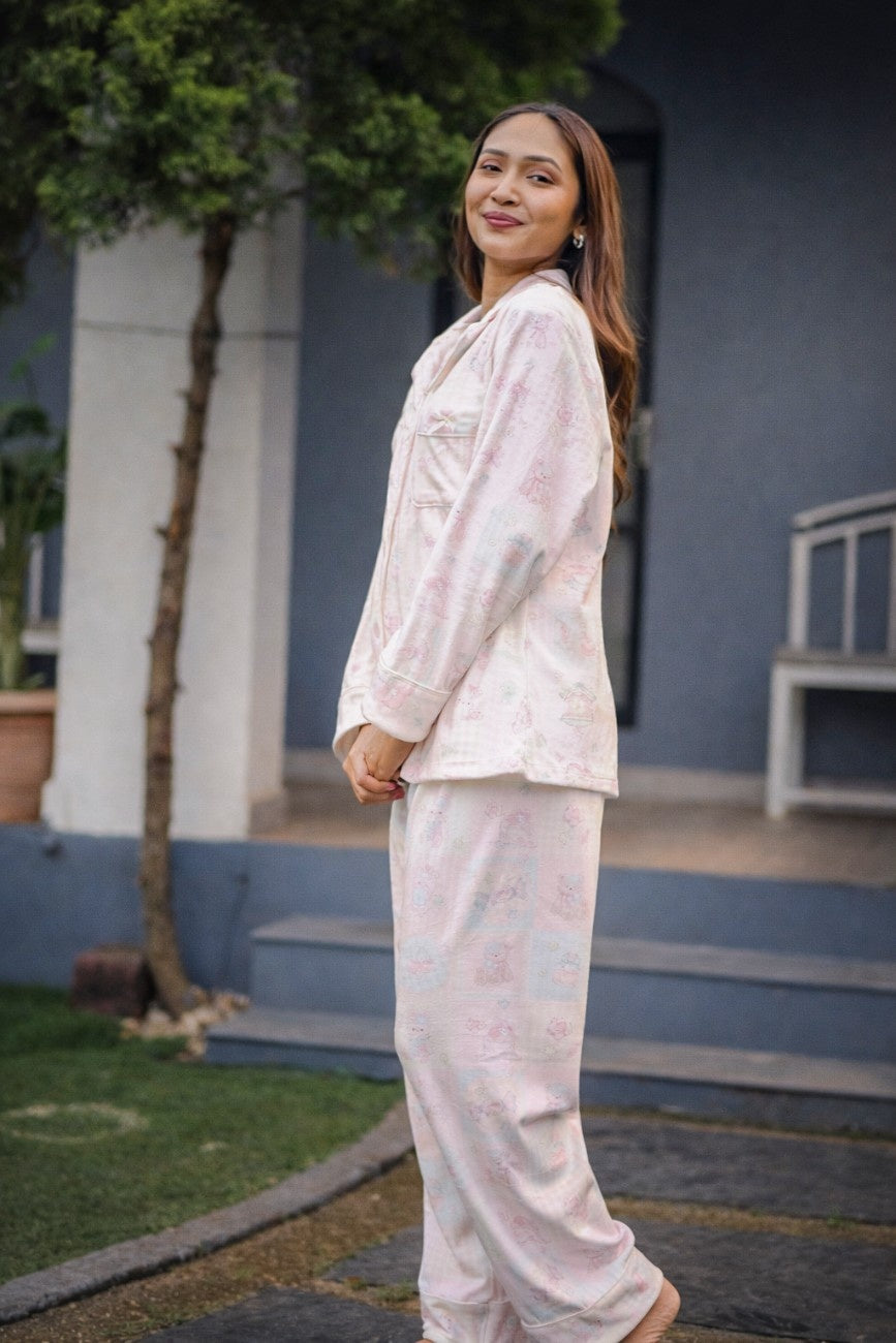 Warm Snuggle Teddy PJ Set