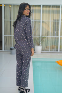 Grey Blossom Lace PJ Set