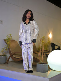 Midnight Bloom Velvet PJ Set