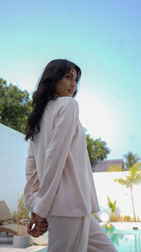 Peach Checks Cotton Candy PJ Set