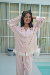 Blush Feather Candy PJ Set
