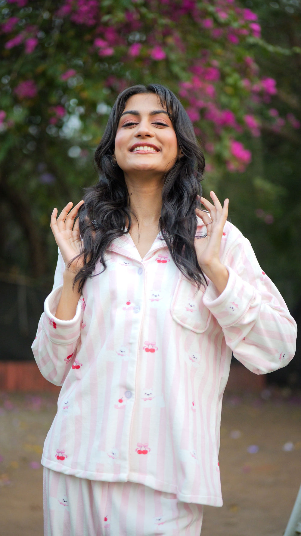 Stripes Teddy & Cherry Cuddles PJ Set