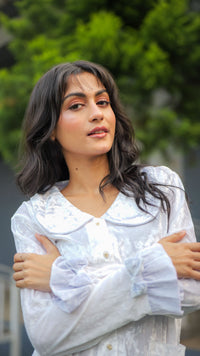 Chantilly Ruffle Velvet PJ Set