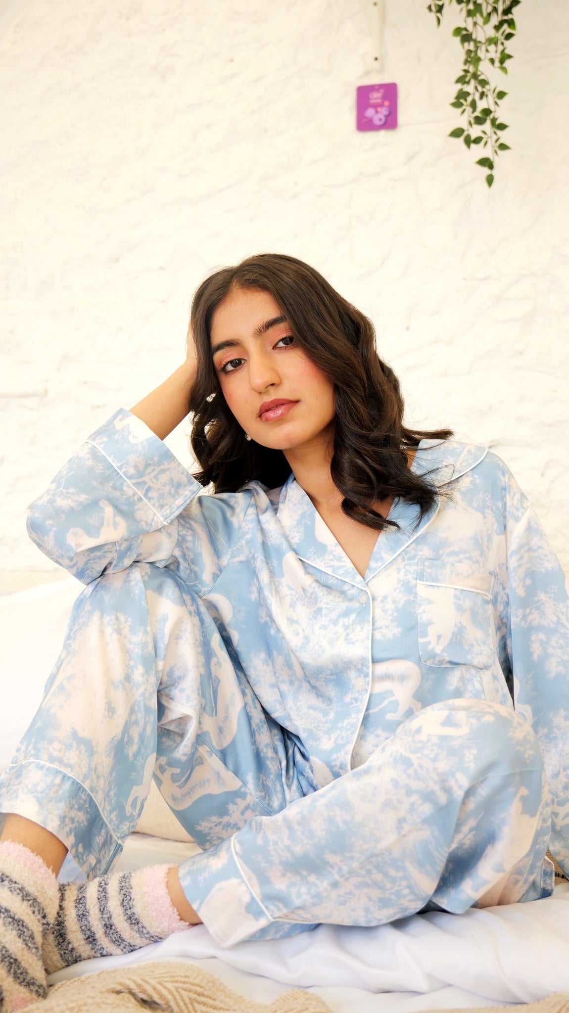 Heavenly Blue Soft Silk PJ Set