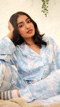 Heavenly Blue Soft Silk PJ Set