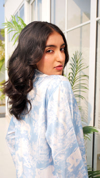 Heavenly Blue Soft Silk PJ Set