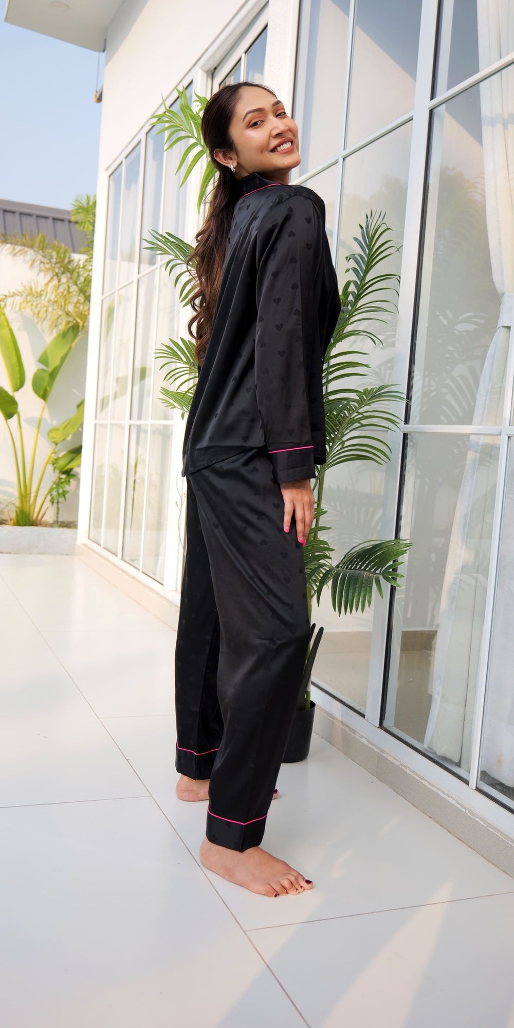 Midnight Lovers & Hearts PJ Set