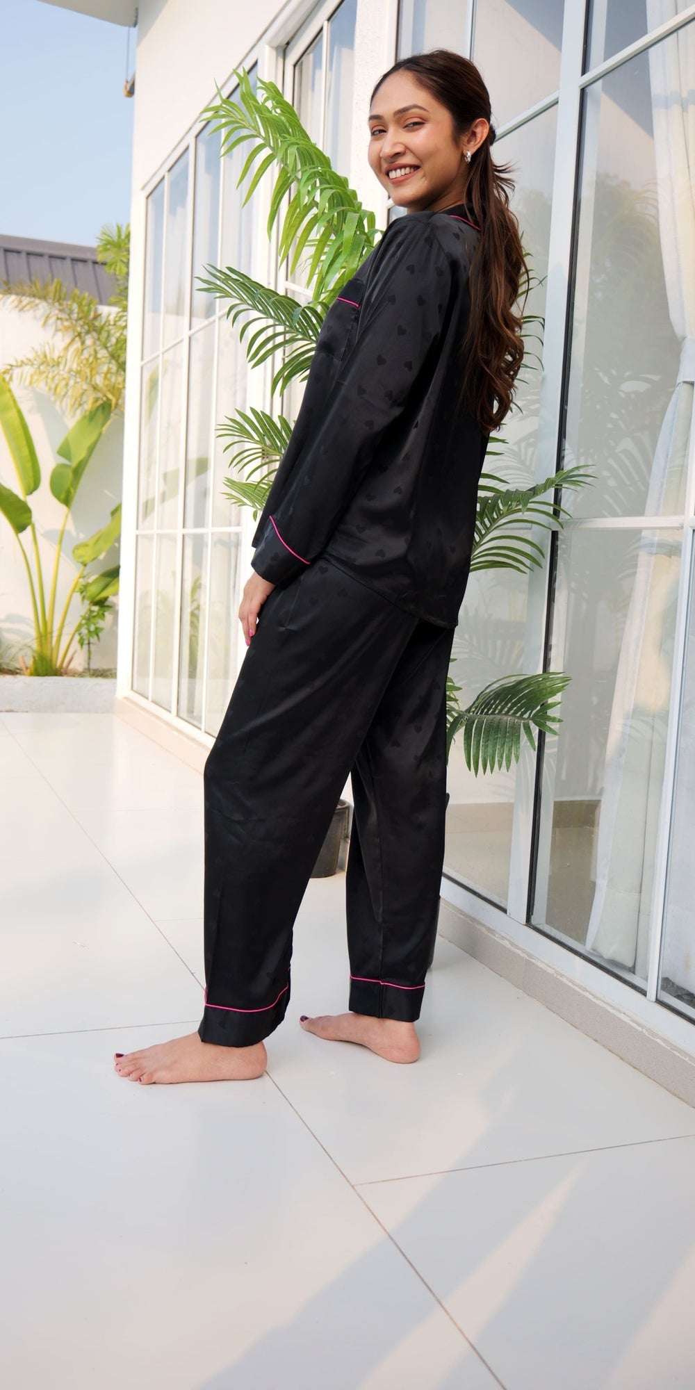 Midnight Lovers & Hearts PJ Set