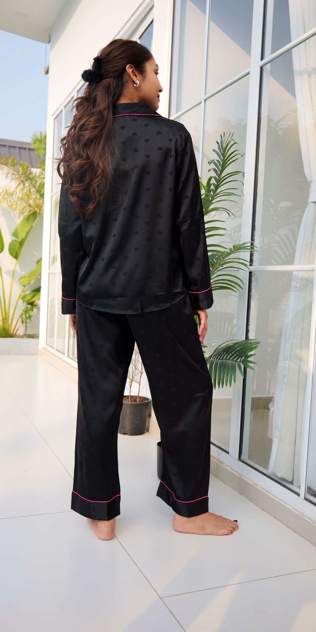 Midnight Lovers & Hearts PJ Set