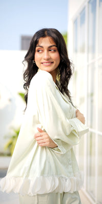 Minty Mood Feather PJ Set