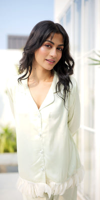 Minty Mood Feather PJ Set