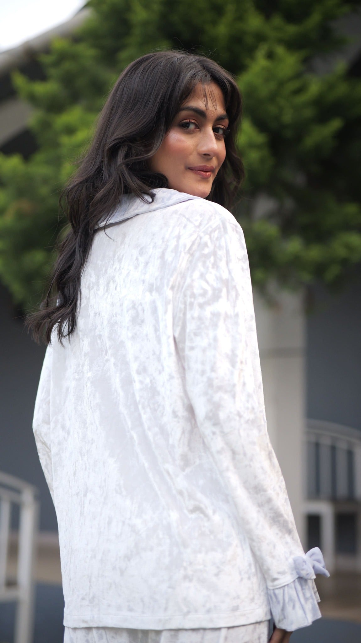 Chantilly Ruffle Velvet PJ Set