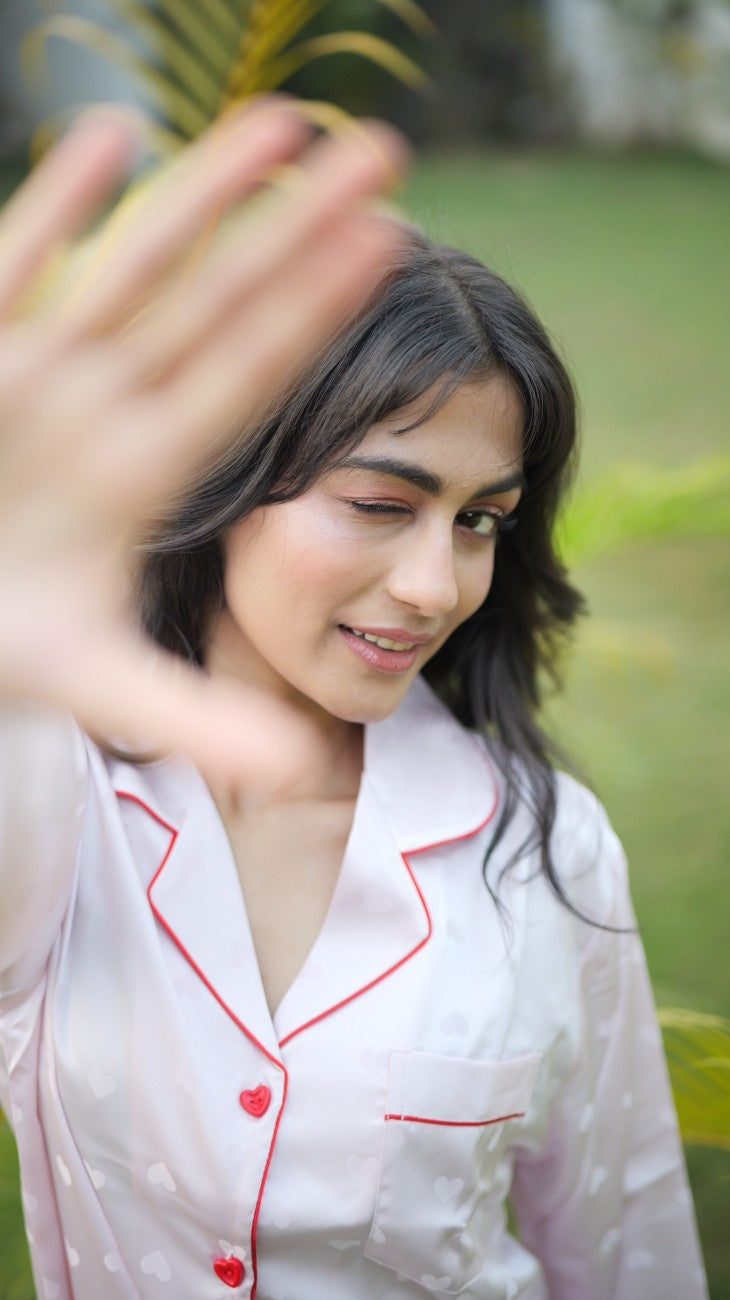 Everyday Romance Silk Heart PJ Set