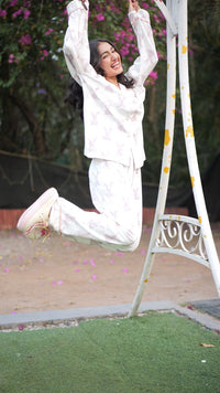 Bunny & Pearls Velvet PJ Set