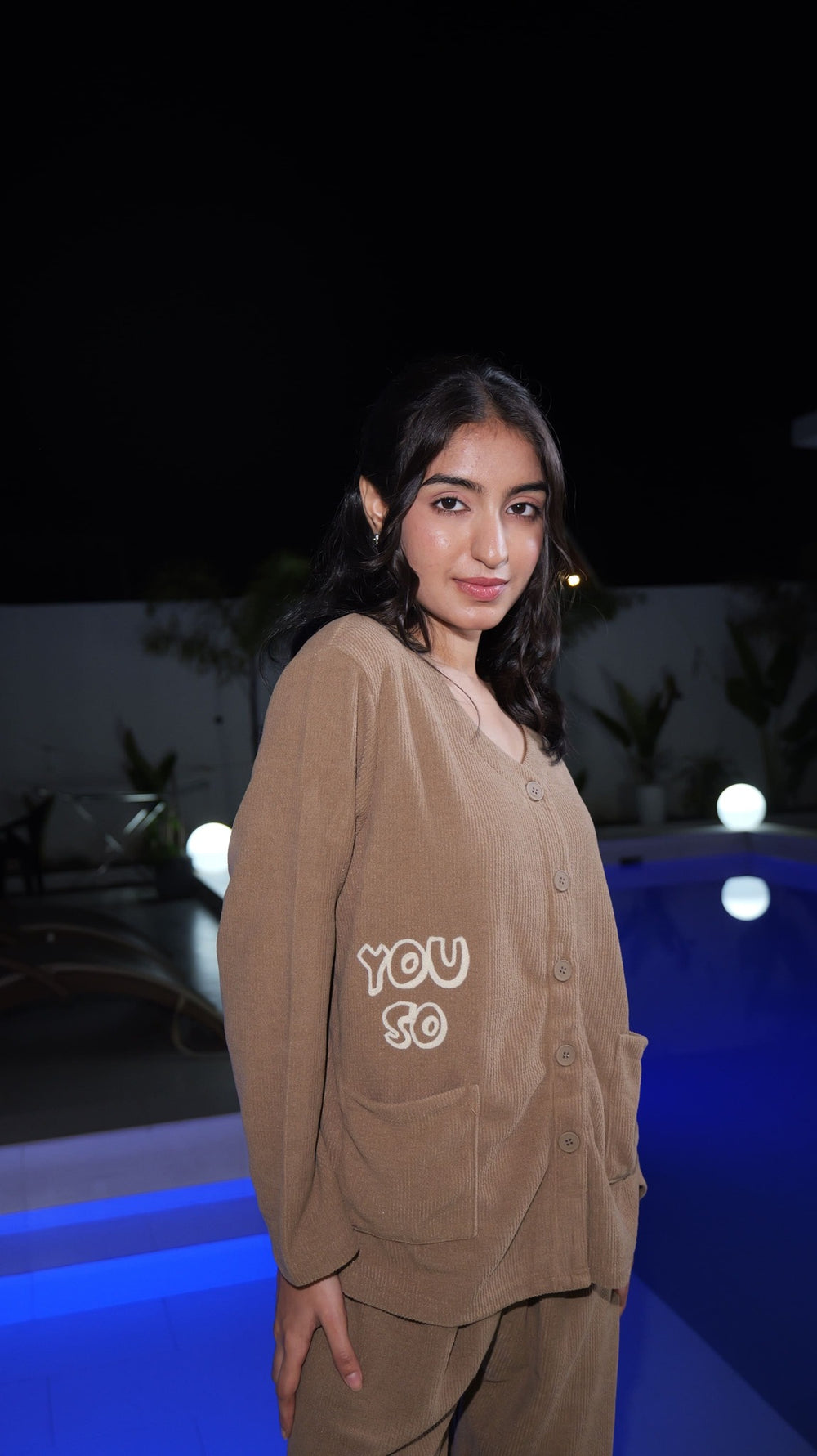 Cute Puppy Warm Mocha PJ Set